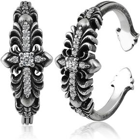 WIC 925 Silver Moissanite Ring Iris Cross flower and French lace ring luxury gift jewelry in Saudi Arabia