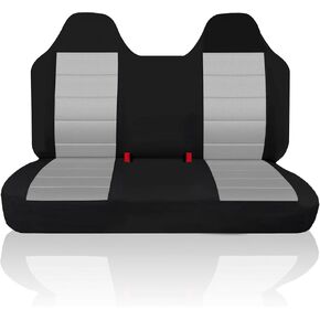 Heavy-Duty Front Bench Seat Covers for Ford F150 1999 2000 2001 2002 2003 2004 Enhanced Thick Composite Sponge Fabric with Molded Headrests Easy Installation Machine Washable - Gray in Kuwait
