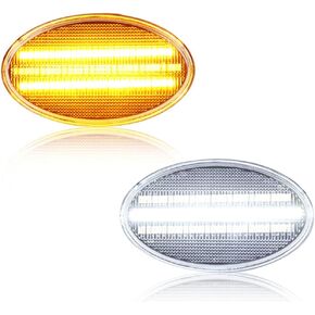 LED Front Fender Side Marker Light Compatible with Freightliner M2 106 112 2002-2022, [DOT Certified] [IP67 Waterproof] Turn Signal Marker Light, 2 PCS, Smoked Lens in Kuwait