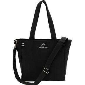 حقيبة كمبيوتر محمول من القماش ذات سعة كبيرة مع سحاب، حقيبة عمل متعددة المقصورات للنساء مقاس 14 بوصة in Kuwait