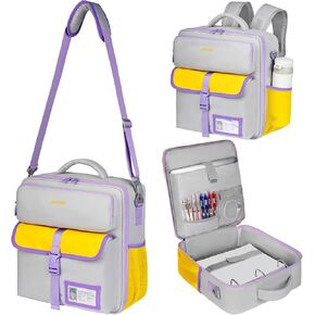 Zipper Binder 3 Ring 3 Inch with Shoulder Strap, Large Binder Backpack with Zipper Fits 13 Inch Laptop for Office, 700 Sheets Capacity,Black in Kuwait