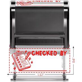 Red Checked by Teacher Stamps for Grading,Self-Inking Checked by Stamps Personalized for Teacher Supplies,Custom Teacher Checked Stamps for Classroom Supplies,Grading Stamp in Kuwait