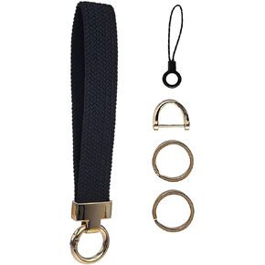 Keychain Wristlet, Stretchy Wrist Lanyard for Keys with 2 Keyrings & D-ring, Cute Key Holder for Women & Men in Saudi Arabia