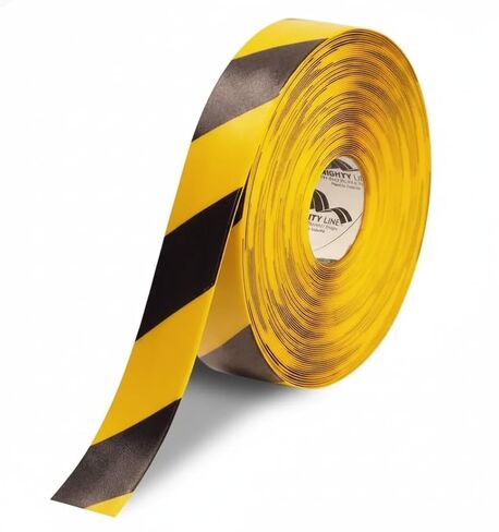 Mighty Line Diagonal Floor Tape 3 inch White/Red 100' Roll in Saudi Arabia
