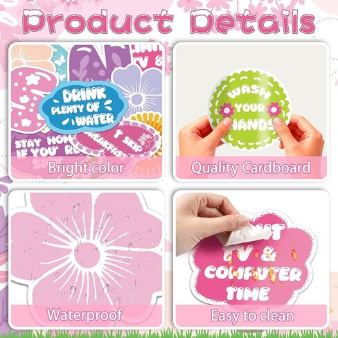 76 قطعة من ديكورات لوحة الإعلانات الربيعية، مجموعة ديكورات لوحة الإعلانات الصحية الربيعية، ديكورات ربيعية ملونة للمكاتب والفصول الدراسية المنزلية، ديكورات لوحة إعلانات العادات الصحية in Kuwait