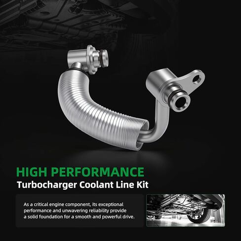 4 PCS Turbocharger Coolant Line Kit 11538663516,Fits For BMW 125i 220i 320i 328i 420i 428i 520i 528i 2010-2018,11538663517,11428626652,11428626653 in Saudi Arabia