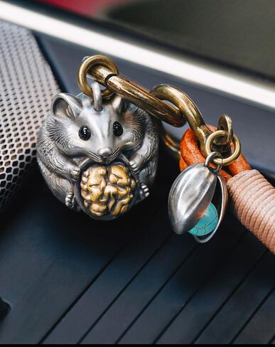 COPPERTIST.WU Leather Cord Horseshoe Clasp Keychain w Spring Clasp O Ring DIY Accessories for Men Women (With Pistachio Charm) in Saudi Arabia