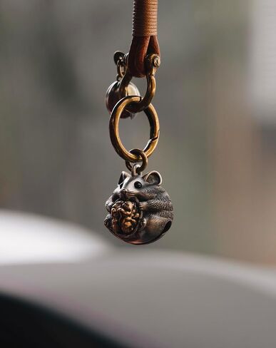 COPPERTIST.WU Leather Cord Horseshoe Clasp Keychain w Spring Clasp O Ring DIY Accessories for Men Women (With Pistachio Charm) in Saudi Arabia