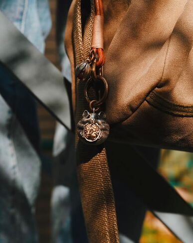 COPPERTIST.WU Leather Cord Horseshoe Clasp Keychain w Spring Clasp O Ring DIY Accessories for Men Women (With Pistachio Charm) in Saudi Arabia