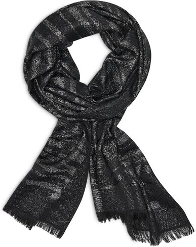 Calvin Klein Women's Abstract Swirl Metallic Scarf With Eyelash Fringe in Kuwait