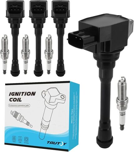 مجموعة من 4 قطع ملف إشعال UF708 وشمعات إشعال إيريديوم لنيسان NV200 2.0L L4 2013-2019، استبدال # PR4011 PPCUC16 IC812 2505-302211 22448-1KT0A in Saudi Arabia