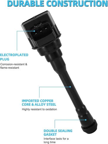 مجموعة من 4 قطع ملف إشعال UF708 وشمعات إشعال إيريديوم لنيسان NV200 2.0L L4 2013-2019، استبدال # PR4011 PPCUC16 IC812 2505-302211 22448-1KT0A in Saudi Arabia