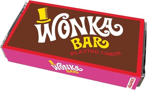 AQUARIUS Willy Wonka Chocolate Bar Premium Playing Cards – Willy Wonka Themed Deck of Cards for Your Favorite Card Games - Officially Licensed Willy Wonka Merchandise & Collectibles in Saudi Arabia