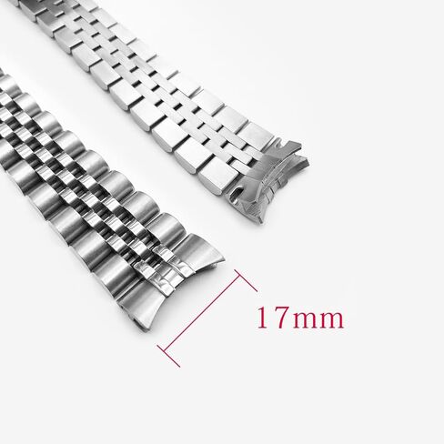 17mm Jubilee Watch Band Bracelet Replacement For 31mm Rolex Midsize 6824 68263 68273 68274 68278 Solid Link Hidden Clasp Stainless Steel in Saudi Arabia