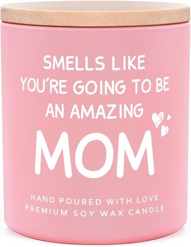 هدايا الأم الجديدة، شمعة معطرة باللافندر والفانيليا، هدايا الحمل للأمهات المتوقعات، أمي لتكوني، ماما، أساسيات الأم الجديدة لأول مرة، تهنئة للزوجة الحامل، بعد الولادة، جرة وردية (10 أونصة) in Kuwait