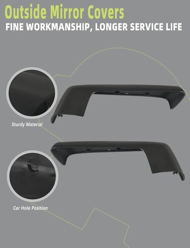 أغطية مرآة خارجية متوافقة مع Chevy Silverado 1500 2500 3500 2019-2024/ GMC Sierra 1500 2500 3500 2019-2024 قطع غيار الملحقات تحل محل 84732185 84732186 يسار يمين أسود لامع 1 زوج in Kuwait