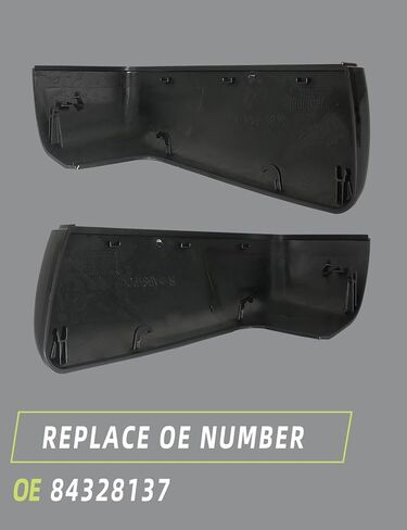 أغطية مرآة خارجية متوافقة مع Chevy Silverado 1500 2500 3500 2019-2024/ GMC Sierra 1500 2500 3500 2019-2024 قطع غيار الملحقات تحل محل 84732185 84732186 يسار يمين أسود لامع 1 زوج in Kuwait