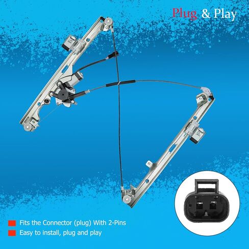 Front Right Passenger Side Power Window Regulator and Motor Assembly 741-645 Compatible for 1999-2007 Chevy Avalanche Silverado Suburban Tahoe, and GMC Sierra Yukon XL, 2002-2006 Escalade ESV EXT in Saudi Arabia