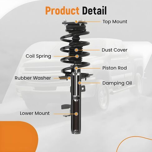 maXpeedingrods 2Pc Front Strut for Ford Escape AWD 2014 FWD 2014-2019, 172751 172750 Complete Shock Absorber Strut with Coil Spring Assembly in Saudi Arabia
