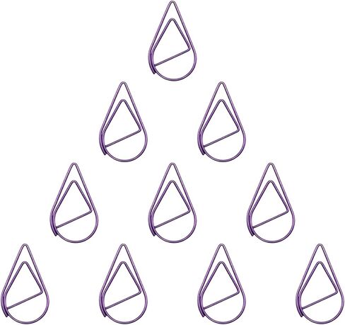 100 Pcs Small Purple Paper Clips, Drop-Shaped Paperclips, Cute Paper Clip for Office School Supplies in Kuwait
