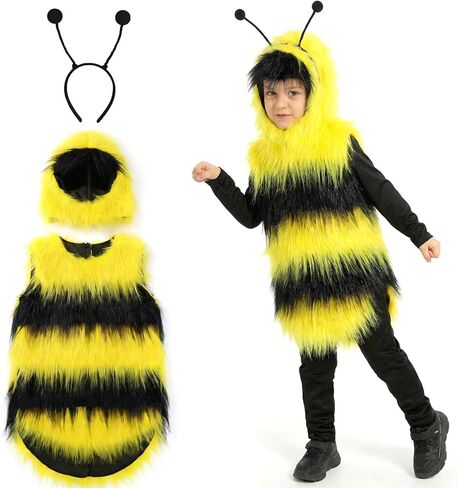 Simple polymer 3 Pcs Bumblebee Costume Kit Bee Costume Funny Animal Costume Halloween Accessories in Kuwait