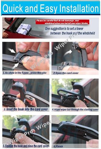 24"+16" Premium Windshield Wiper Blades OEM Quality J-Hook Easy Installation (Pack of 2) in Kuwait