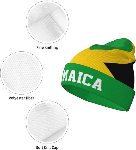 Cute Flag Hat Caps for Men Women Winter Slouchy Knit Beanie Hats Soft Ski Hat in Saudi Arabia