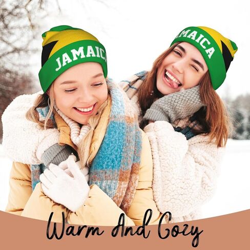 Cute Flag Hat Caps for Men Women Winter Slouchy Knit Beanie Hats Soft Ski Hat in Saudi Arabia