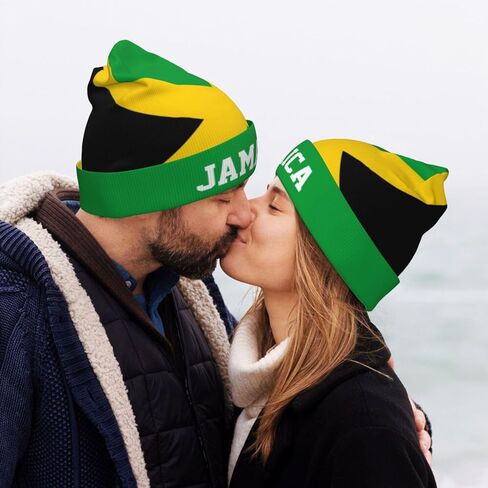 Cute Flag Hat Caps for Men Women Winter Slouchy Knit Beanie Hats Soft Ski Hat in Saudi Arabia