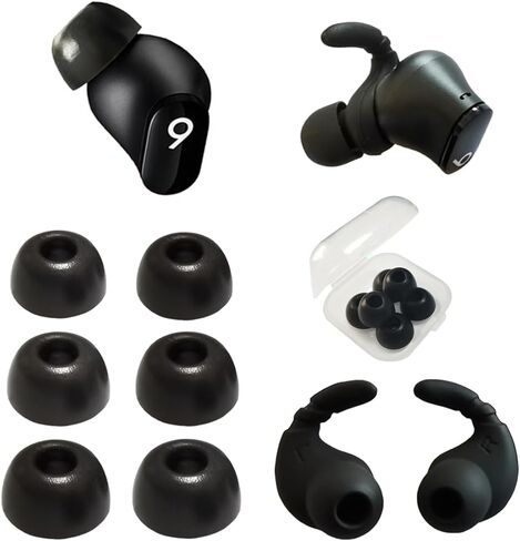 Earbuds Tips for Beats Studio Buds Memory Foam Tips for Beats Earbuds Replacement Earhook for Beats Studio Buds Ear Tips fit in Charging Case, Black in Kuwait