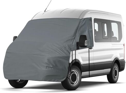 Gray RV Windshield Engine Cover for Ford E-Series E150 E250 E350 E450 Econoline 2003-2026, Class C Motorhome Sunshade, Window Shade for Camping Privacy, UV Reflector & Heat Block in Saudi Arabia