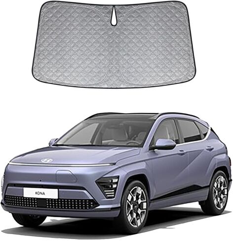 Thick WindScreen Sunshade for Hyundai Kona 2017-2023 Premium 6 Layers UV Protection Foldable Windshield Sun Visor Heat Shield Cover Make Car Cooler in Saudi Arabia