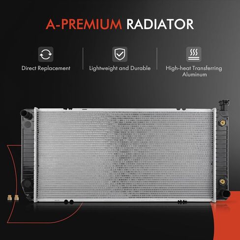 A-Premium Engine Coolant Radiator with Transmission Oil Cooler Compatible with Chevy C1500 1996-1999, K1500 1996-1999 & GMC C1500 / C2500 / C3500 96-99, K2500 in Saudi Arabia
