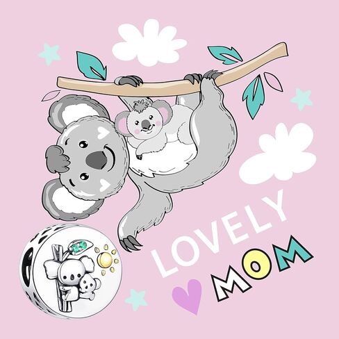 قلوب سحر الأم كوالا متوافقة مع أساور باندورا والقلائد والمجوهرات هدية عيد الأم المرأة حبة سحر مكعب زركونيا in Kuwait