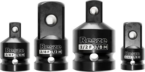 4PCS Impact Socket Adapter and Reducer Set,1/2"to 3/8" & 3/8"to 1/2"& 3/8"to 1/4"& 1/4"to 3/8"Drive Socket Adapter Set, Square Adapter Breaker Bar Wrench Conversion Kit Mechanic tools in Kuwait