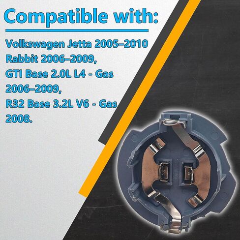 1T0-941-109 Headlamp Bulb Socket Compatible with Volkswagen Jetta Rabbit GTI 2005 2006 2007 2008 2009 2010,Headlamp Socket Replace 1T0941109 1T0 941 109 Headlight Low Beam Bulb in Saudi Arabia