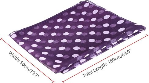 Women 1950s Retro Polka Dots Chiffon Scarf, Lightweight Soft Sheer Long Head Wrap Shawl Scarves for All Season in Saudi Arabia