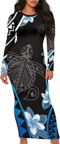 Polynesian Tribal Clothing Samoa Colorful Tapa Flower Print Custom Couple Matching Outfits Club Dress Men Shirt ﻿ in Kuwait