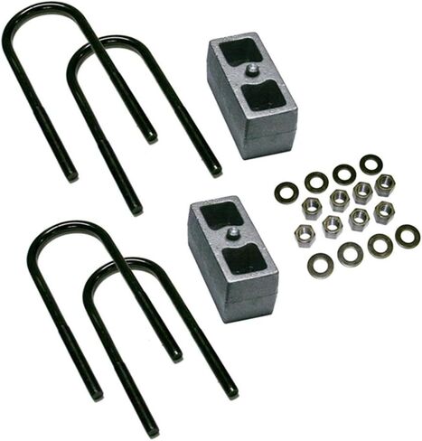 RealTruck SUPERLIFT SUSPENSION 2.5" Block Kit for Ford F-250/F-350 | Rear Lift Blocks, U-Bolts, & Hardware | 9097 | Fits F-250 / F-350 Super Duty 4WD w/ 3 5/8 AxleTube w/o Top Mounted Overload Leaf in Kuwait