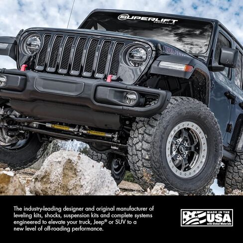 RealTruck SUPERLIFT SUSPENSION 2.5" Block Kit for Ford F-250/F-350 | Rear Lift Blocks, U-Bolts, & Hardware | 9097 | Fits F-250 / F-350 Super Duty 4WD w/ 3 5/8 AxleTube w/o Top Mounted Overload Leaf in Kuwait