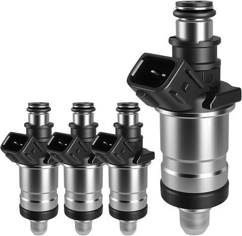 Upgraded 1 Holes Fuel Injectors Fits for Honda: Civic 1.6L/ CR-V 2.0L/ Accord/Odyssey 2.3L 1998-2002; For Acura: Integra 1.8L/ CL 2.3L/ RL V6 3.5L/ TL V6 3.2L 1996-2001,OEM# 06164P2J000 (4 Pcs) in Kuwait