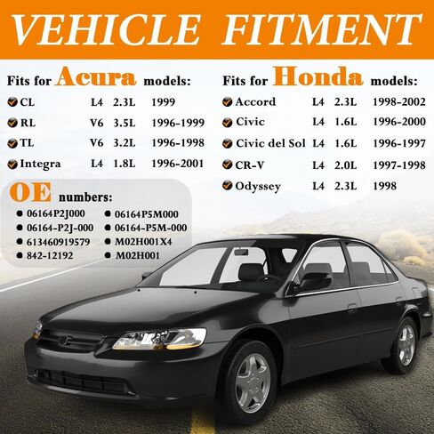 Upgraded 1 Holes Fuel Injectors Fits for Honda: Civic 1.6L/ CR-V 2.0L/ Accord/Odyssey 2.3L 1998-2002; For Acura: Integra 1.8L/ CL 2.3L/ RL V6 3.5L/ TL V6 3.2L 1996-2001,OEM# 06164P2J000 (4 Pcs) in Kuwait