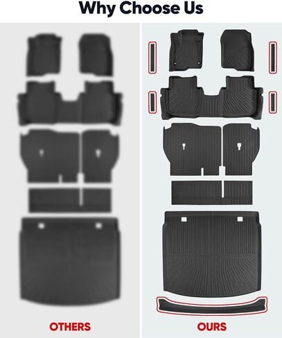 TAPTES All Weather Floor Mat for Honda CRV Hybrid Gas 2026 2025 2024 2023 | Full Set Car Liner Backrest Cargo Trunk & Door Sill Guards Covers | Rubber Carpet CR-V Interior Accessories 2023-2026 in Kuwait