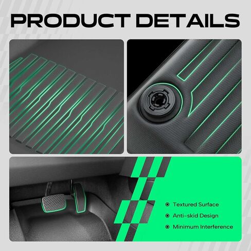 YHTAUTO Floor Mats & Cargo Mat Compatible with Rivian R1S 2022-2024 Adventure Explore Launch Edition, TPE Floor Liners All-Weather Custom Fit, 1st & 2nd & 3rd Row & Trunk Mat, Set of 5 in Saudi Arabia