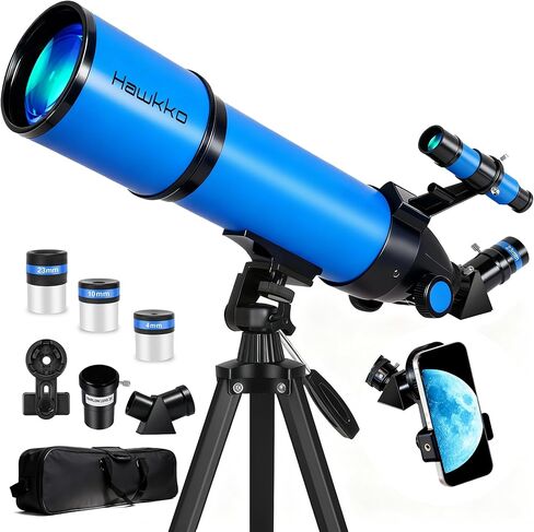 Telescope, 100mm Aperture Astronomy Telescopes for Adults - Professional High Magnification Multi-Coated Space Refractor Telescopes for Beginners & Kids with Travel Carry Bag, Phone Mount in Saudi Arabia