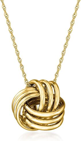 Ross-Simons 14kt Yellow Gold Love Knot Pendant Necklace in Saudi Arabia