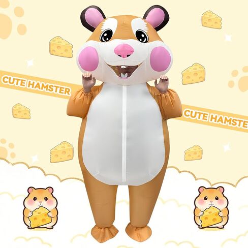 Stegosaurus Inflatable Hamster Costume for Adult - Funny Giant Hamster Blow Up Costumes for Men & Women Halloween Costumes Cosplay Party in Kuwait