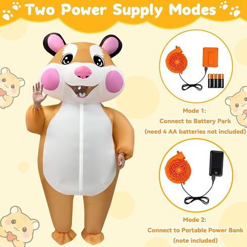 Stegosaurus Inflatable Hamster Costume for Adult - Funny Giant Hamster Blow Up Costumes for Men & Women Halloween Costumes Cosplay Party in Kuwait