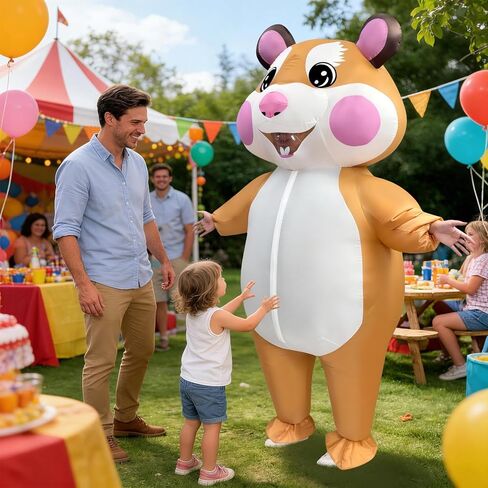 Stegosaurus Inflatable Hamster Costume for Adult - Funny Giant Hamster Blow Up Costumes for Men & Women Halloween Costumes Cosplay Party in Kuwait