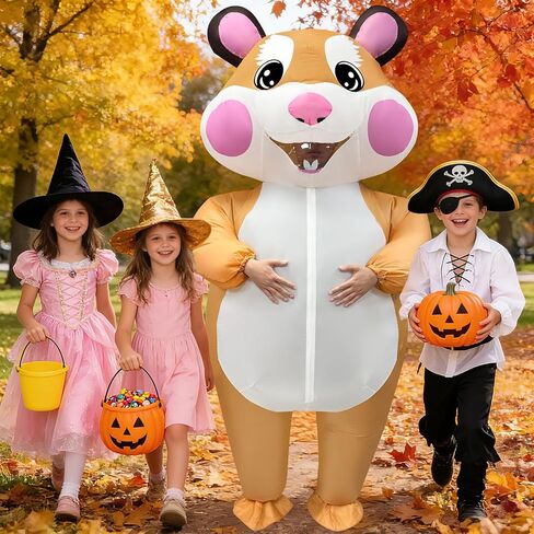 Stegosaurus Inflatable Hamster Costume for Adult - Funny Giant Hamster Blow Up Costumes for Men & Women Halloween Costumes Cosplay Party in Kuwait